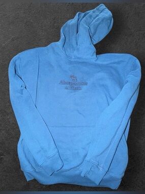 Abercrombie Kids Blue Hoodie (Size 11/12, Relaxed Fit)